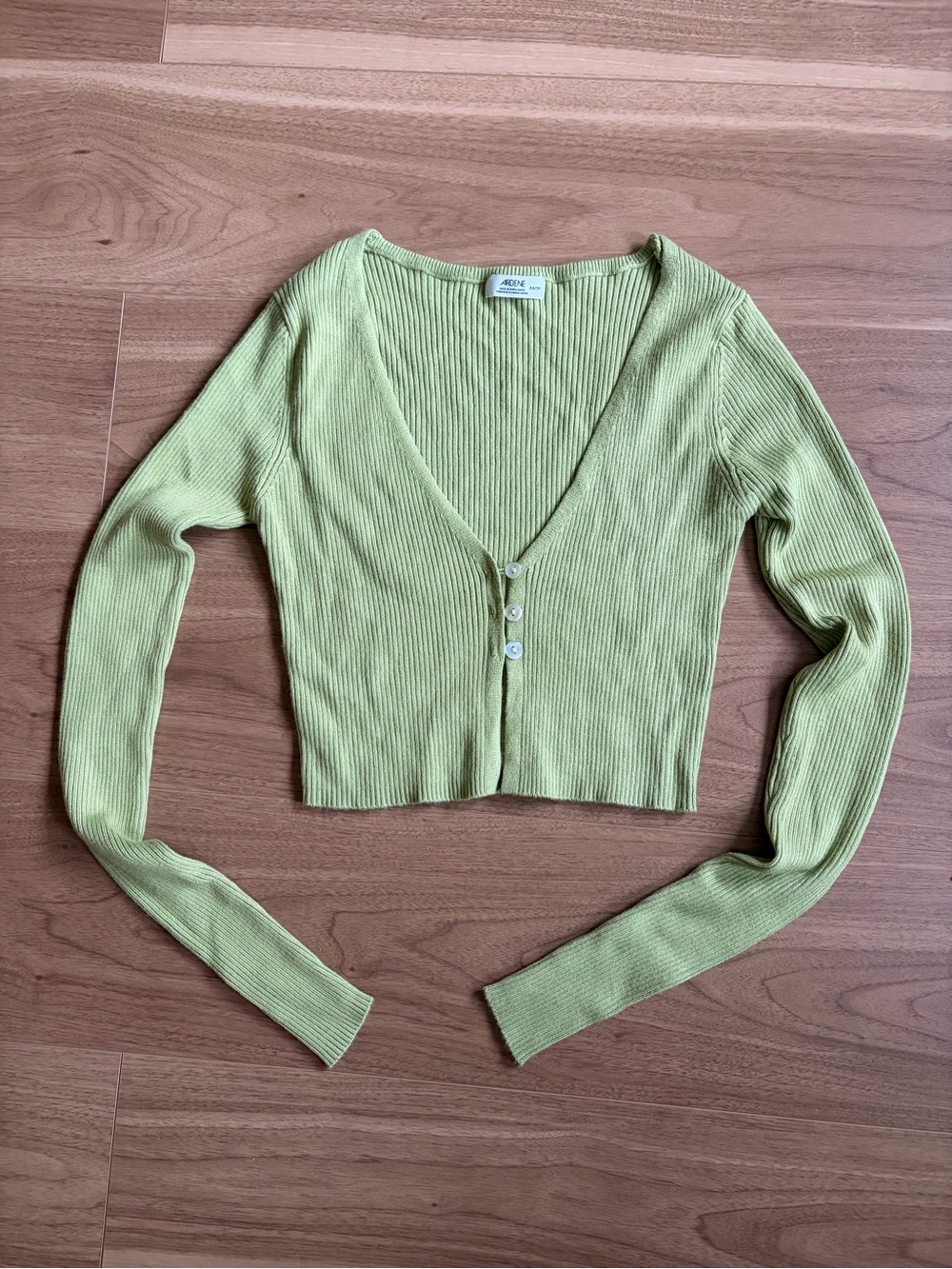 2/$15 - Ardene Light Green Ribbed Crop Top